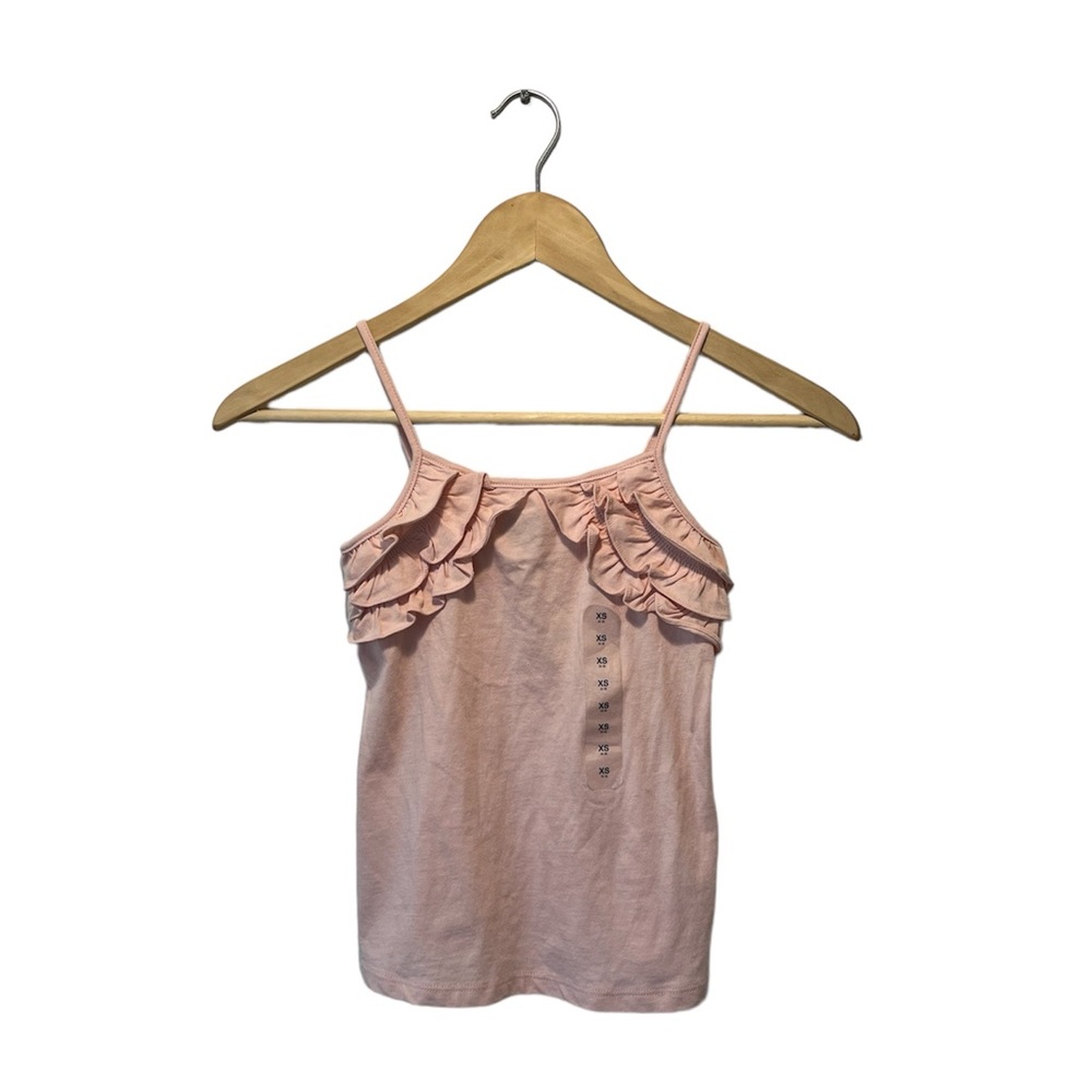GAP blush pink girls ruffle top 4-5 XS